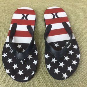 Hurley Merica Flip Flop Sandals USA Flag